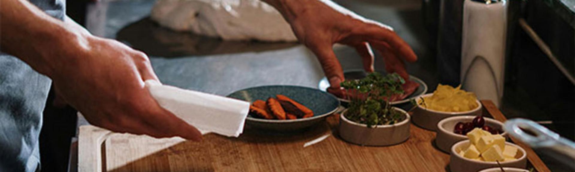 Person preparing to cook