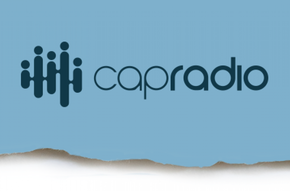 capRadio logo ripped from the headline