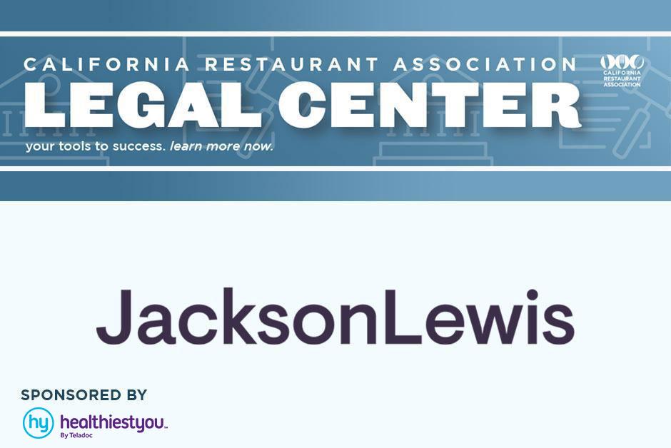 Legal Center Webinar with Jackson Lewis. Sponsored by HealthiestYou by Teladoc