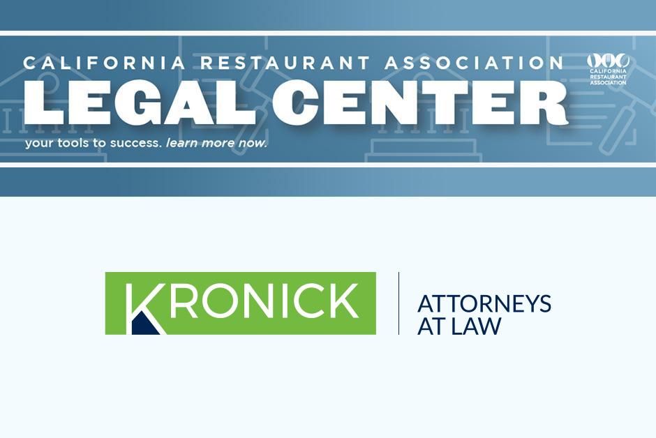 Register for the Legal Center Webinar with Kronick
